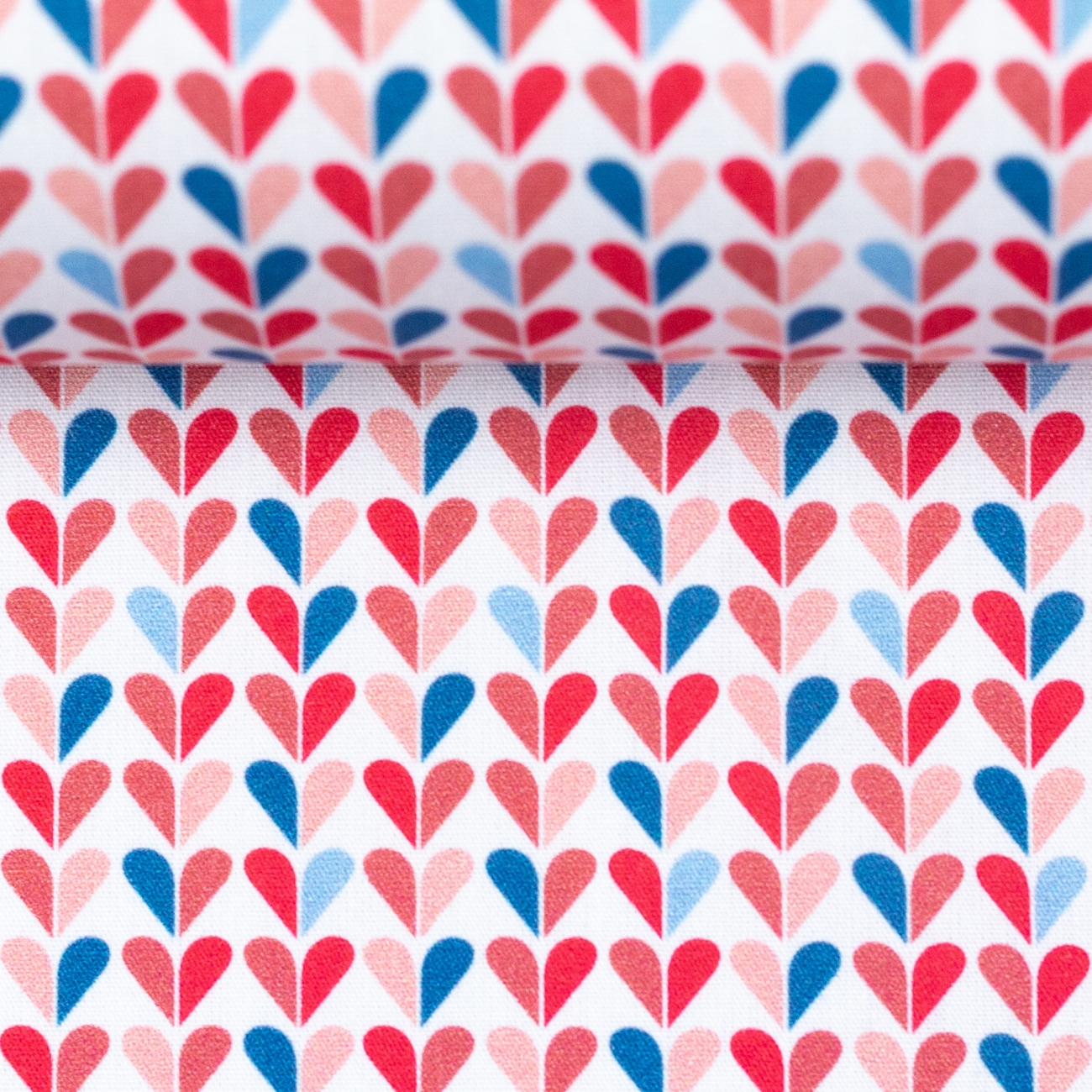 Swafing Baumwolle - Herzen - Weiß